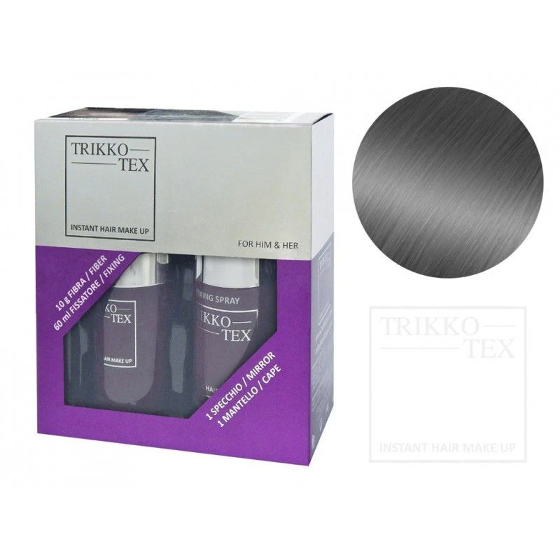 Trikko Tex Starter Kit Per Capelli Diradati Fissatore Da 60ml Colore N.3 Dark Grey 3 Trikko Tex Starter Kit Per Capelli Diradati Fissatore Da 60ml Colore N.3 Dark Grey
