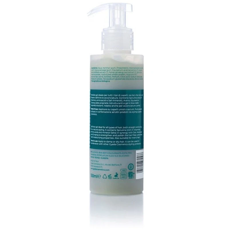 Gyada Gel Capelli Rinforzante Spirulina/Aloe 150ml 4 Gyada Gel Capelli Rinforzante Spirulina/Aloe 150ml - immagine 2