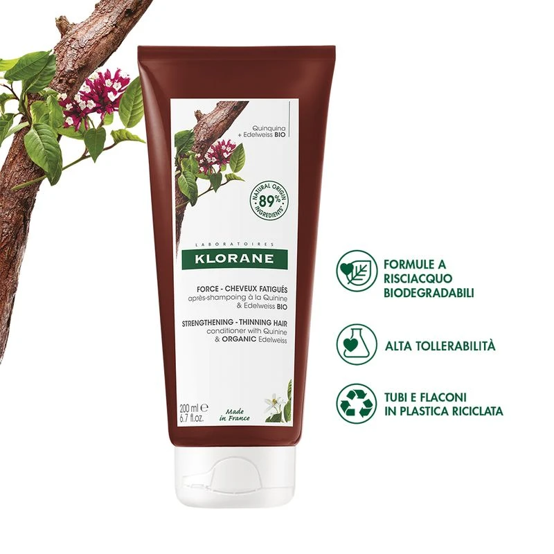 Klorane Balsamo Alla Chinina E Stella Alpina BIO Contro La Caduta Dei Capelli 200ml 4 Klorane Balsamo Alla Chinina E Stella Alpina BIO Contro La Caduta Dei Capelli 200ml - immagine 2