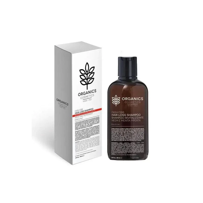 Organics Cosmetics Shampoo Rivitalizzante Anti-Caduta Con Neem Oil E Peppermint 250ml 3 Organics Cosmetics Shampoo Rivitalizzante Anti-Caduta Con Neem Oil E Peppermint 250ml