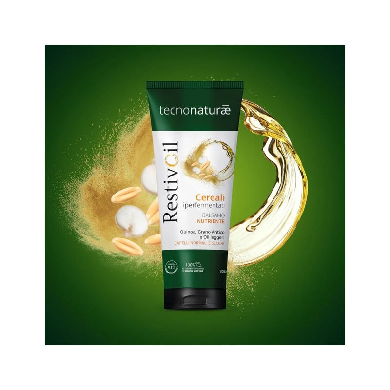 Perrigo Restivoil Tecnonaturae Cereali Iperfermentati Balsamo Capelli Nutriente 200ml 5 Perrigo Restivoil Tecnonaturae Cereali Iperfermentati Balsamo Capelli Nutriente 200ml - immagine 3