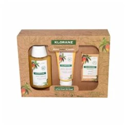 Klorane Cofanetto Rituale Capelli Secchi Al Mango Shampoo 100ml + Balsamo 50ml + Shampoo Solido 80g